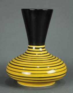 Appraisal: Italian modern ceramic vase having a splayed rim tapering to