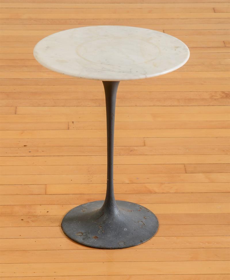 Appraisal: EERO SAARINEN MARBLE AND PAINTED METAL LOW TABLE KNOLL INTERNATIONAL