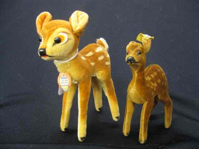 Appraisal: Steiff Animals Bambi and smaller deer tallest is - ''