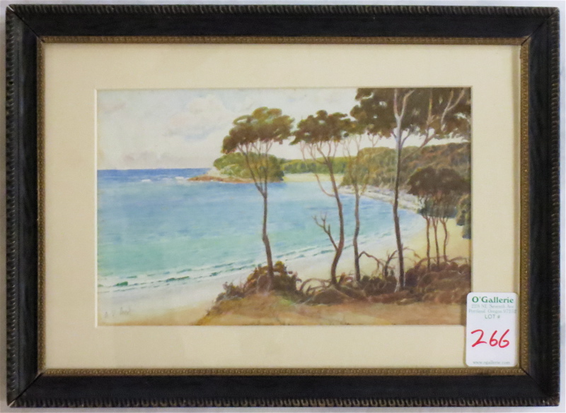 Appraisal: AMANDA PETRONELLA AUSTIN WATERCOLOR ON PAPER California France - Seascape