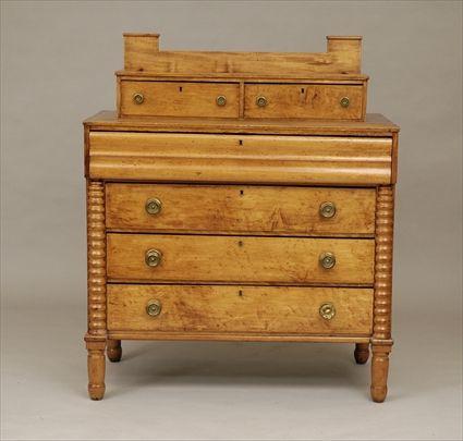 Appraisal: Late Federal Bird's Eye Maple Chest of Drawers