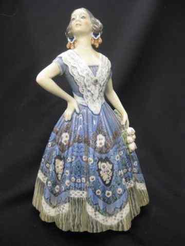 Appraisal: Dahl Jensen Danish Porcelain Figurine oflady in elaborate dress ''