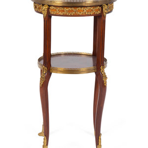 Appraisal: A Louis XV XVI Transitional Gilt Metal Mounted Marble Top