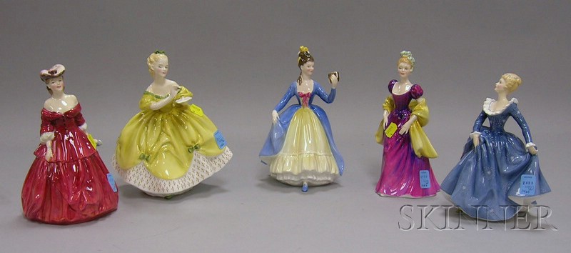 Appraisal: Five Royal Doulton Porcelain Lady Figurines including Vivienne HN Loretta