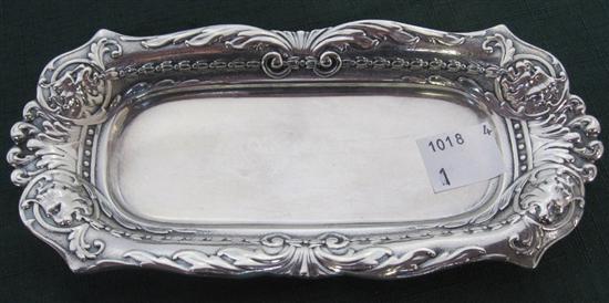 Appraisal: TIFFANY CO STERLING PIN DISH Serpentine form with foliate scrolled