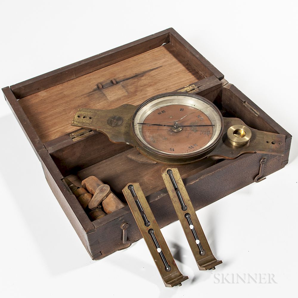 Appraisal: William J Young Surveyor's Compass William J Young Surveyor's Compass