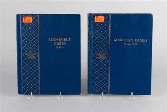 Appraisal: Collection of United States Mercury and Roosevelt dimes - housed