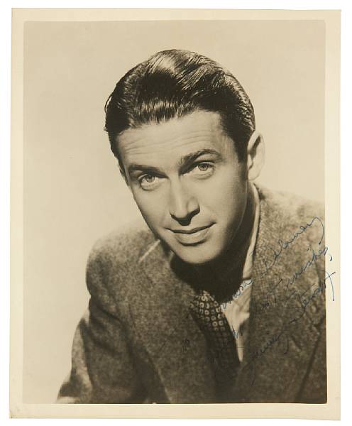 Appraisal: A James Stewart signed sepia photograph s A vintage print