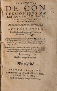 Appraisal: Binsfield Pierre Tractatus de confessionibus maleficorum et sagarum Binsfield Pierre