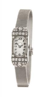 Appraisal: A Platinum and Diamond Mesh Watch Tiffany Co dwts A