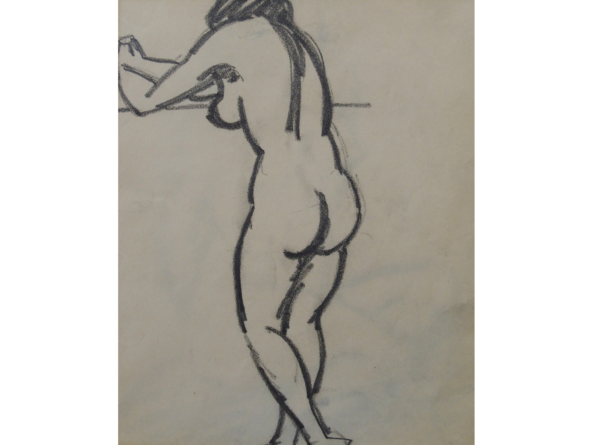 Appraisal: MARGARET MORRIS British - NUDEConte crayon x cm x Margaret