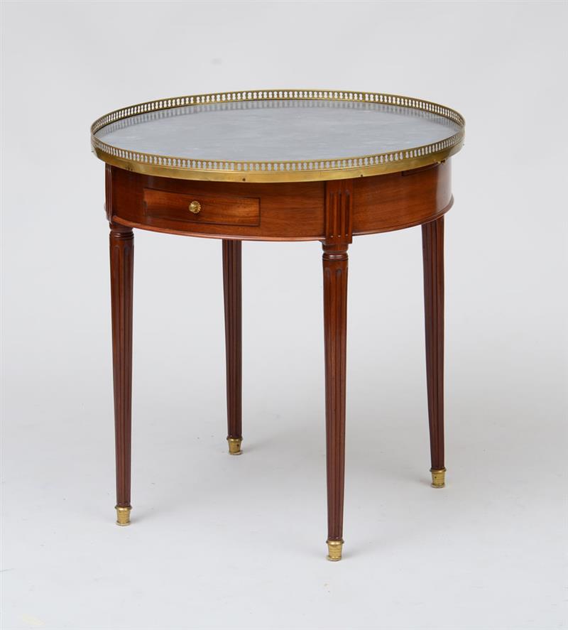 Appraisal: DIRECTOIRE MAHOGANY GU RIDON Inset with a Grey St Ann