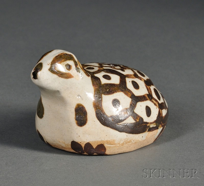 Appraisal: Pottery Water Dropper Korea th century tortoise shape with a