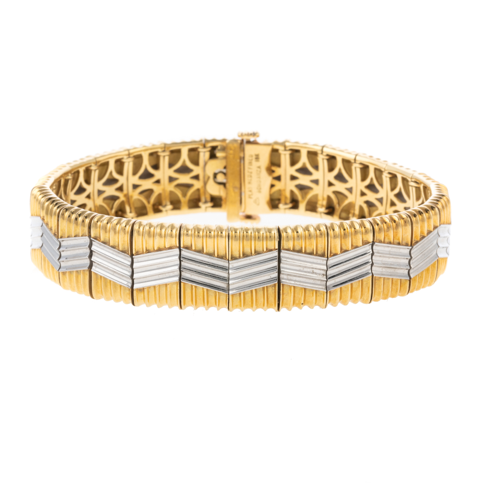 Appraisal: A MICHAEL BONDANZA HEATWAVE BRACELET IN K PLATINUM K yellow