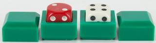 Appraisal: Color Dice Monte Holland Eddy Taytelbaum s Two green plastic