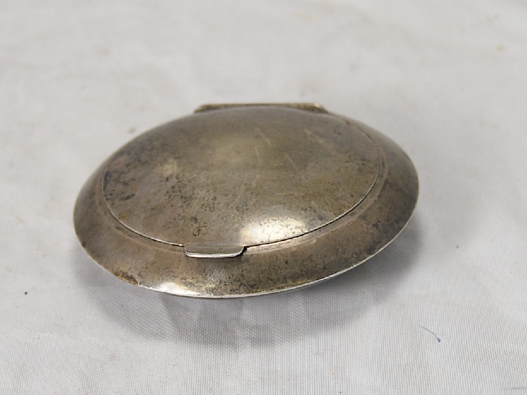 Appraisal: Circular silver tobacco box plain with gilt interior Birmingham