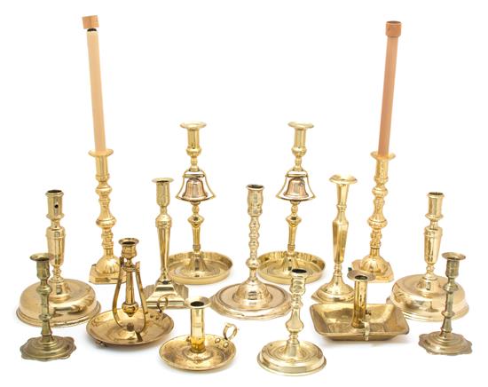 Appraisal: Sale Lot A Group of American Brassware Candlesticks th th