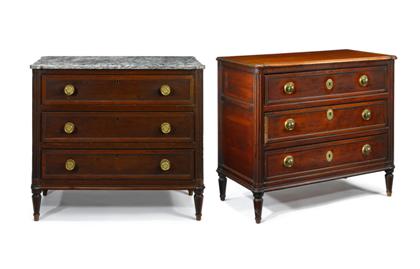 Appraisal: Two Neo-classical mahogany bureausattributed to henry connelly - philadelphia early