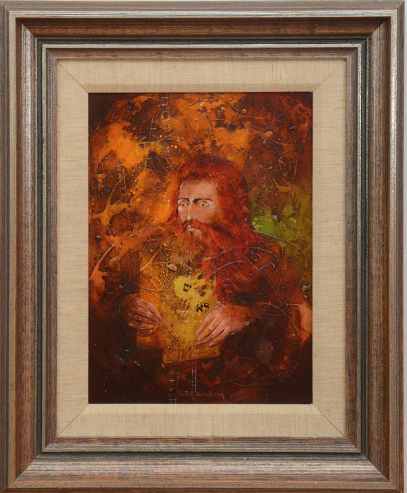 Appraisal: YANKEL GINZBURG b MOSES Oil on canvas signed bottom center