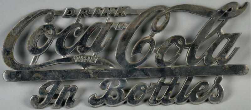 Appraisal: Aluminum Coca-Cola Script Cutout s to s Old and original