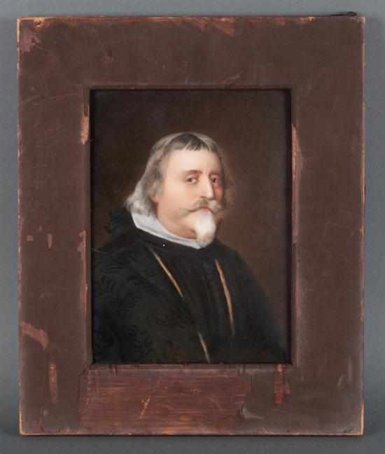 Appraisal: KPM painted porcelain portrait plaque of Diego Velasquez Spanish -