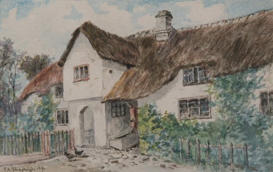 Appraisal: FRANK HENRY SHAPLEIGH American - COTTAGE AT LUSTLEIGH DEVONSHIRE ENGLAND