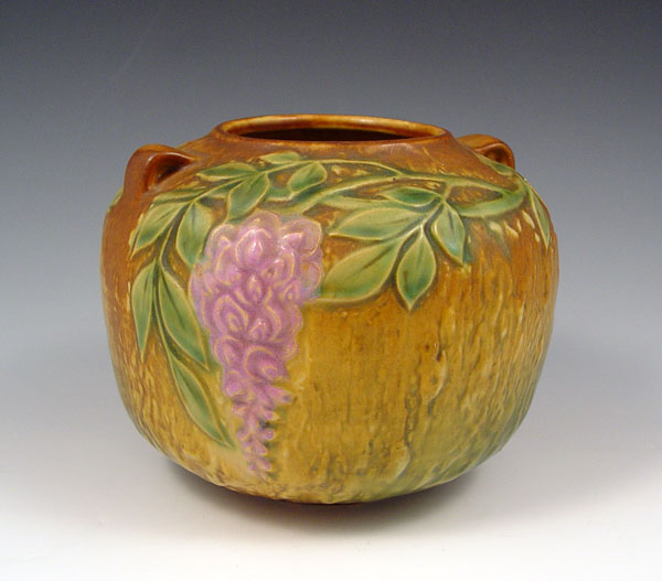 Appraisal: ROSEVILLE POTTERY ''WISTERIA'' VASE Double handle '' high x ''