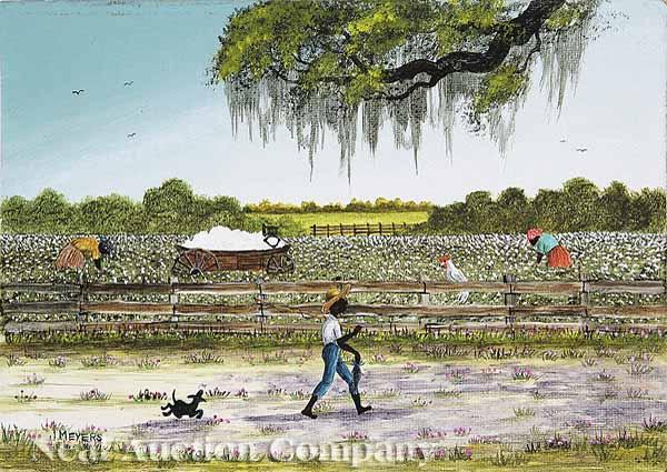 Appraisal: Jack R Meyers American Florida - Picking Cotton oil on