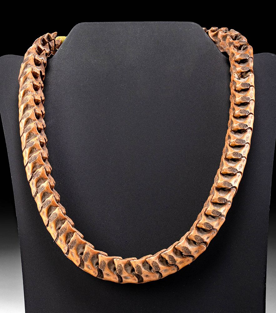 Appraisal: th C African Yoruba Snake Vertebra Diviner Necklace West Africa