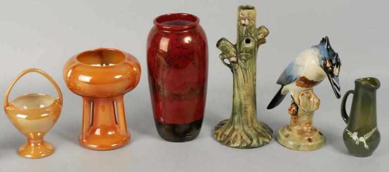 Appraisal: Lot of Assorted Pottery Pieces Description Includes six pieces signed