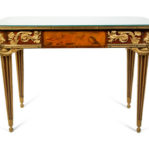 Appraisal: A Louis XVI Style Gilt Bronze Mounted Desk In the