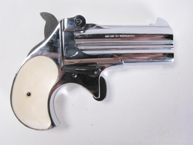 Appraisal: German special top break Derringer chrome finish two-shot synthetic grips