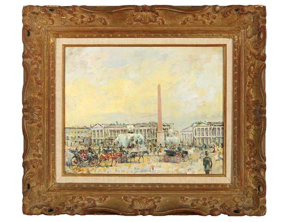 Appraisal: Trygve Torkildsen Norwegian - Place de la Concorde oil on