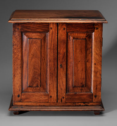 Appraisal: British Colonial document cabinet mahogany and other tropical hardwoods two