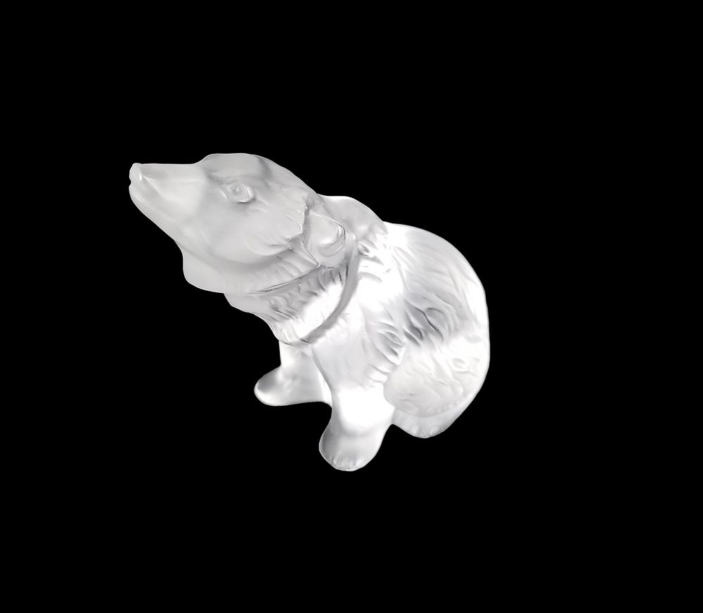 Appraisal: LALIQUE Signed Nouria Bear Figure LALIQUE Signed Nouria Bear Figure