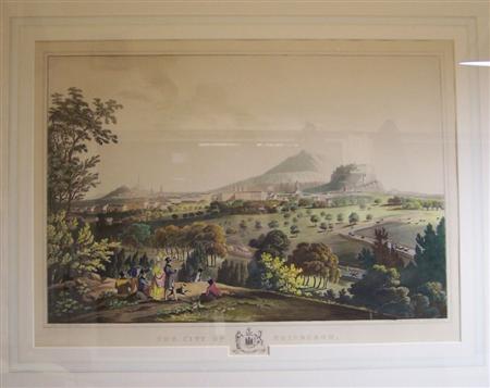 Appraisal: Clark John The city of Edinburgh London Hand coloured approx