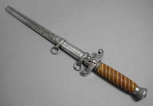 Appraisal: A German 'Nazi' Officer's German dress dagger and scabbard of