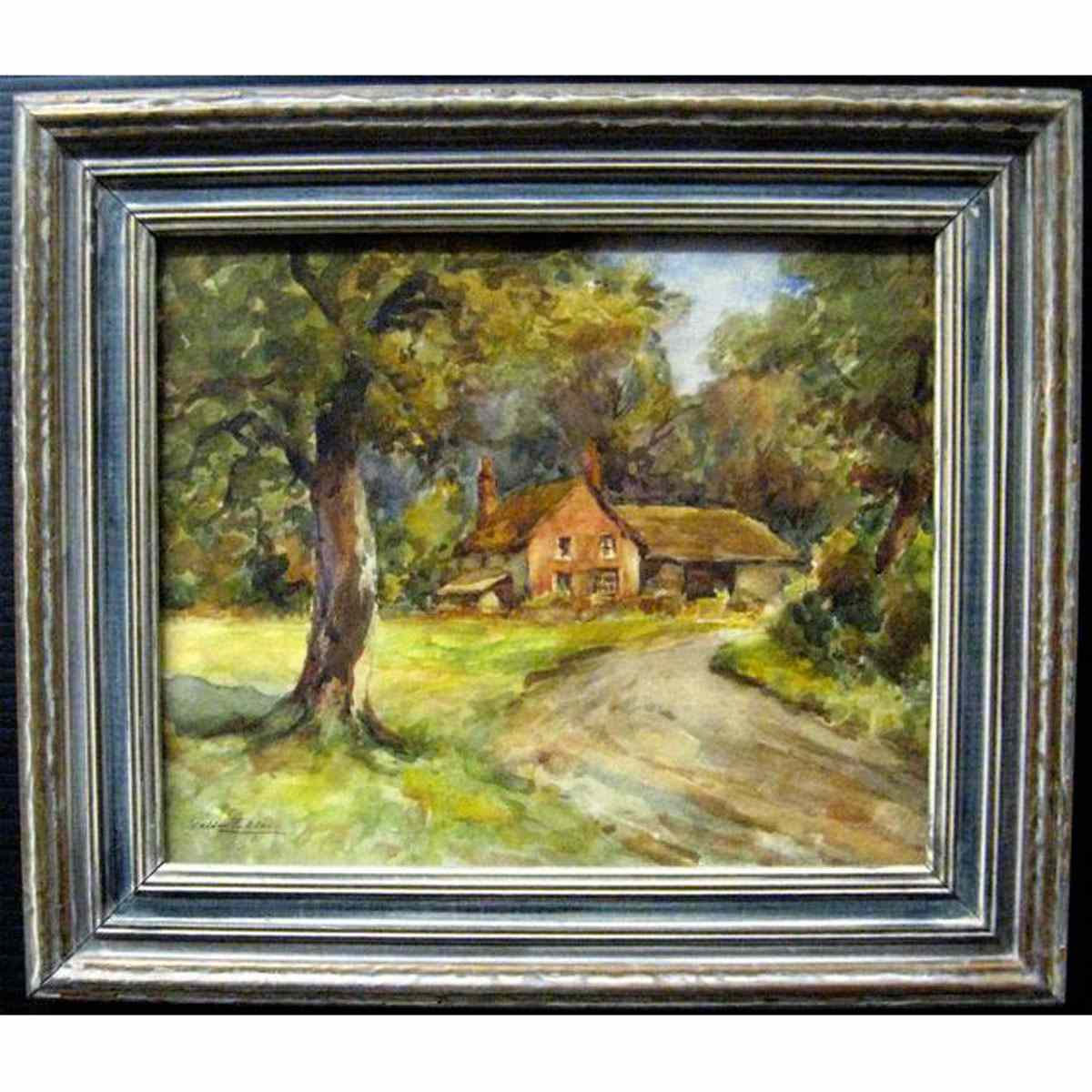 Appraisal: WALTER TOLLES CANADIAN - THE OLD COTTAGE WATERCOLOUR SIGNED AND