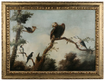 Appraisal: Ira Monte Spanish Birds on Branches oil on canvas signed