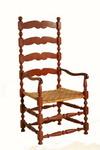 Appraisal: ARM CHAIR - th c Canadian ladder back arm chair