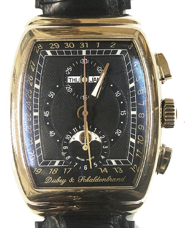 Appraisal: Fine Dubey Schaldenbrand Grand Chrono Astro k gentleman's wristwatch the