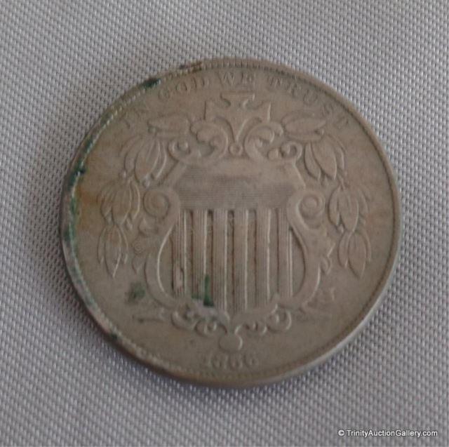 Appraisal: Shield Nickel with Rays CoinA Civil War era coin -