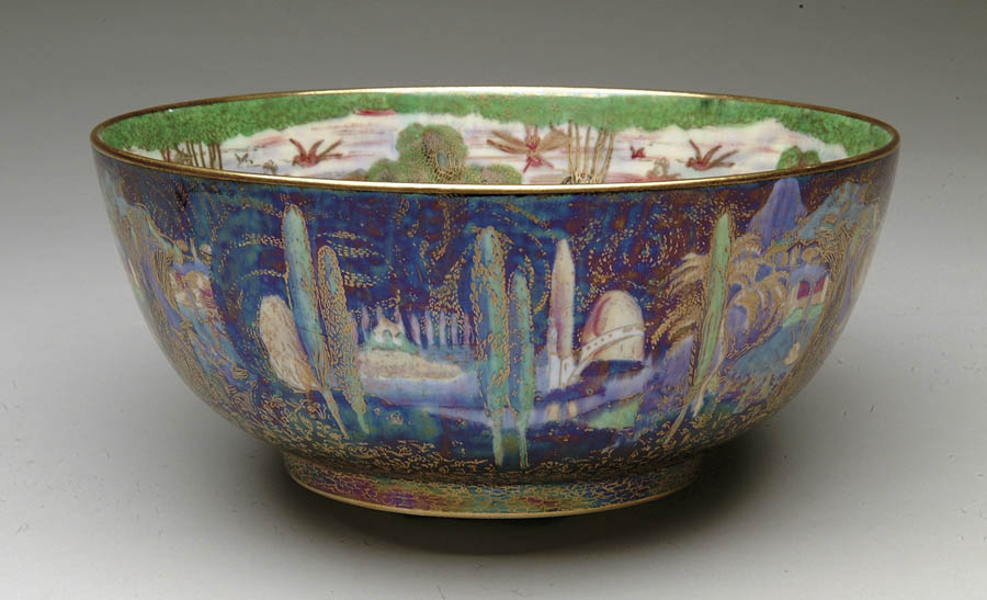 Appraisal: WEDGWOOD FAIRYLAND LUSTRE BOWL Beautiful Fairyland Lustre bowl has Poplar