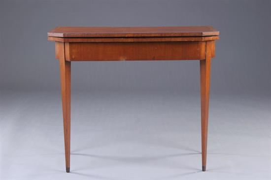 Appraisal: ENGLISH REGENCY GAMES TABLE early th century satinwood Canted-corner rectangular