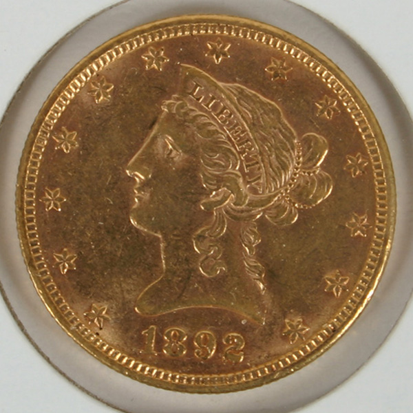 Appraisal: Liberty Head Gold Eagle Coin F AU Condition