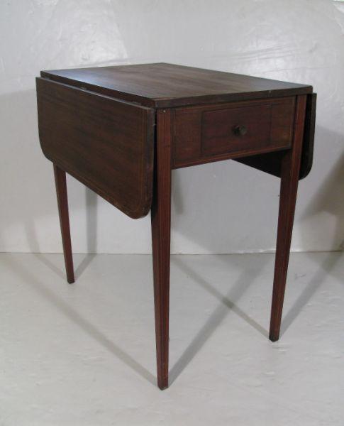 Appraisal: Contemporary Pembroke Table mahogany veneer with light wood inlay single