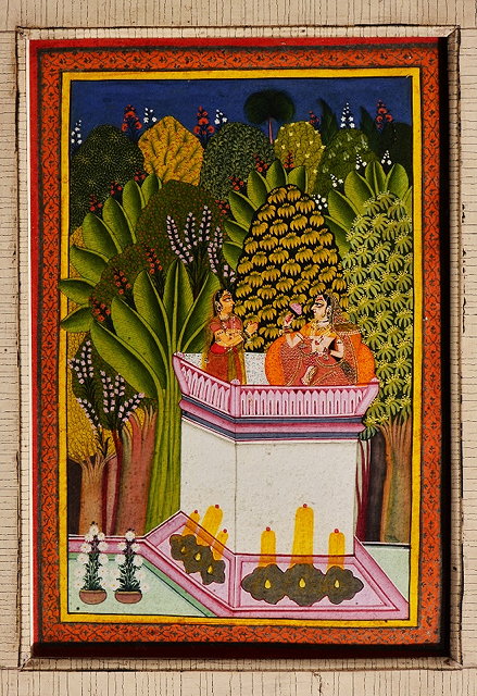 Appraisal: AN INDIAN MINIATURE - BUNDI OR KOTAH Rajasthan painted two