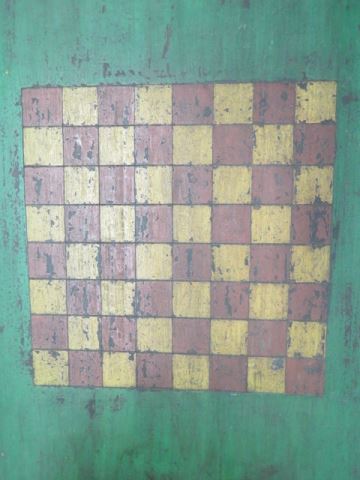 Appraisal: Painted Game Table checkerboard top