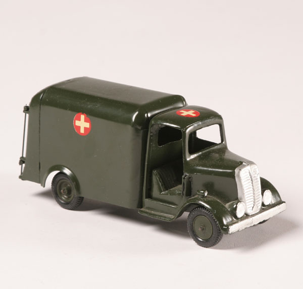 Appraisal: Vintage Britains Army ambulance L Missing door body in very