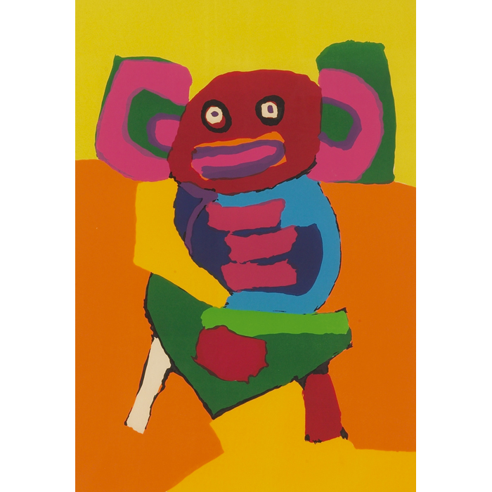 Appraisal: Karel Appel Dutch - Figure screen print x pencil signed